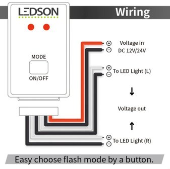 Ledson Strobe Controller - 10 lichtpatronen Default