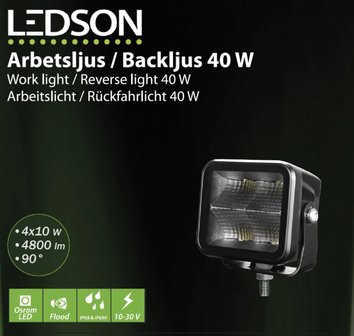 Ledson Vega F LED achteruitrijlicht / Werklamp 40w Default