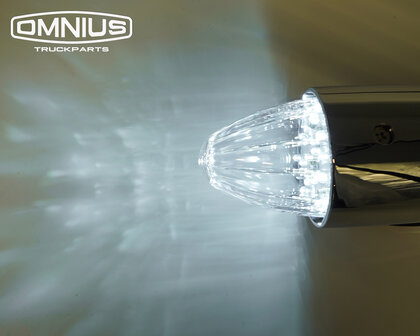 Omnius LED Torpedo lamp wit of oranje lens Wit