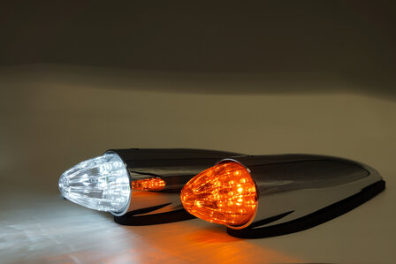 Omnius LED Torpedo lamp wit of oranje lens Wit