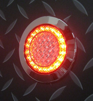 Jokon LED achterlicht rond met chrome ring