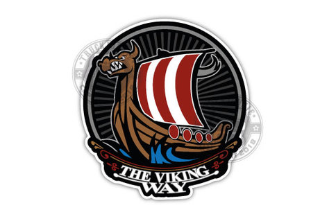 THE viking way vikingschip sticker vrachtwagen 