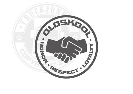 oldskool handshake sticker honor loyalty respect