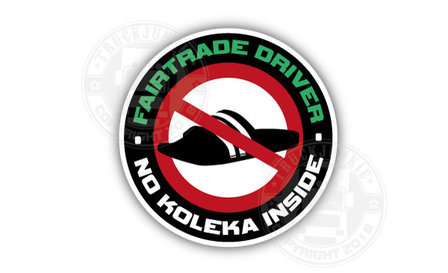 FAIRTRADE DRIVER NO KOLEKA STICKER VRACHTWAGEN - DUTCHDRIVER