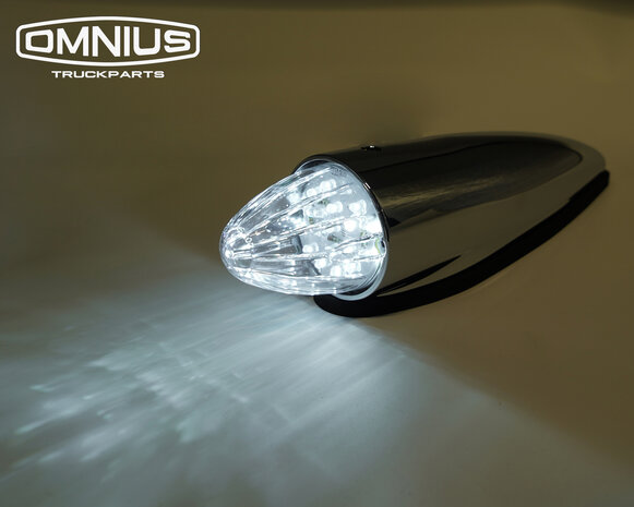 Omnius LED Torpedo lamp wit of oranje lens Wit