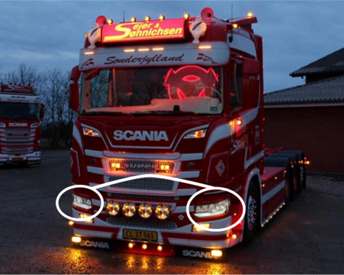 XENON WIT - EXTRA POSITIE LICHT - SCANIA LED KOPLAMP 2016+