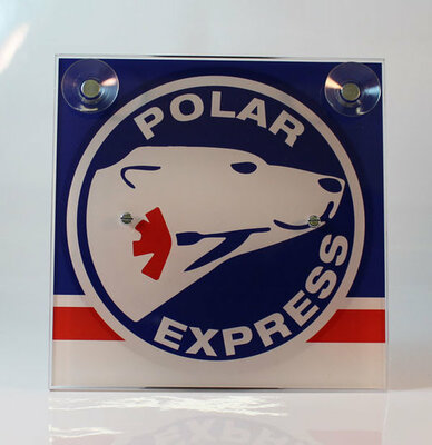 POLAR EXPRESS ROOD/BLAUW - LICHTBAKJE DELUXE - LOSSE FRONTPLAAT