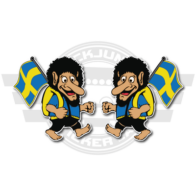 ZWEDEN TROLLEN - RAAM STICKER