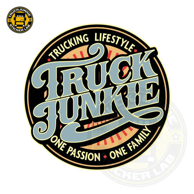 Truckjunkie - Trucking Lifestyle Script - Full print sticker