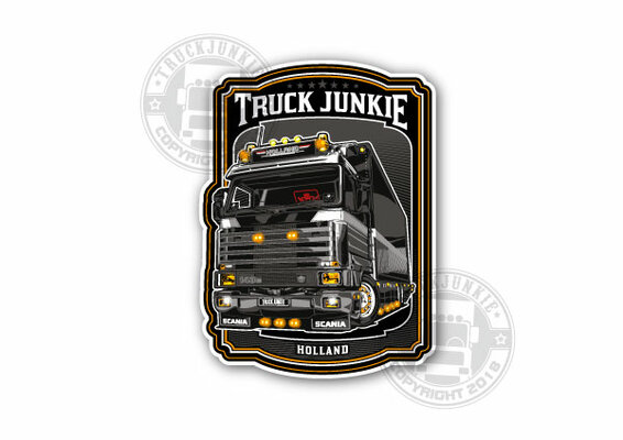 STICKER TRUCKJUNKIE SCANIA V8