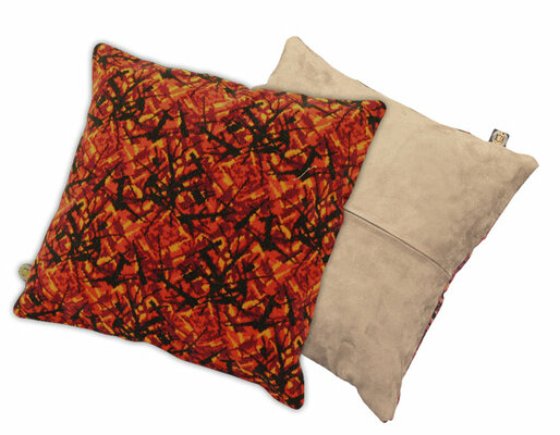 PLUCHE KUSSE DEENSE STOF ROOD 