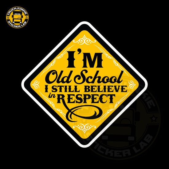 I&#039;m old skool - Full print sticker