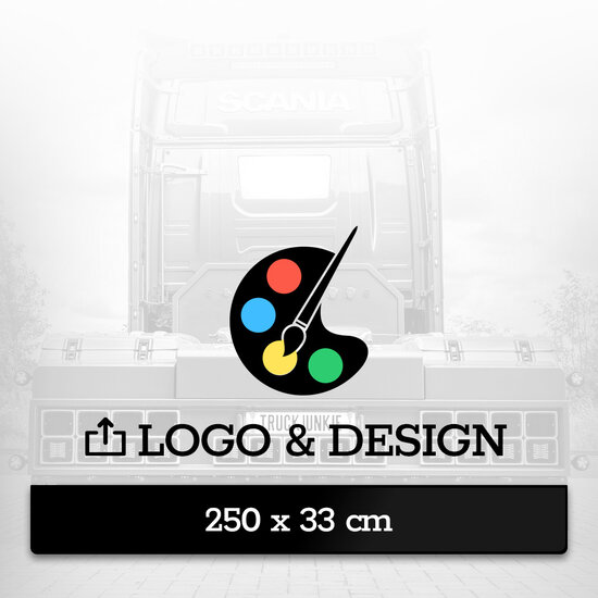 SPATLAP 250 X 33CM - EIGEN DESIGN MET LOGO - NIEUWE EDITOR