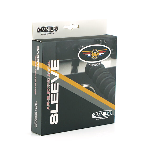 OMNIUS - LUCHTSLANG SPIRAAL HOES - ZWART TRUCKJUNKIE