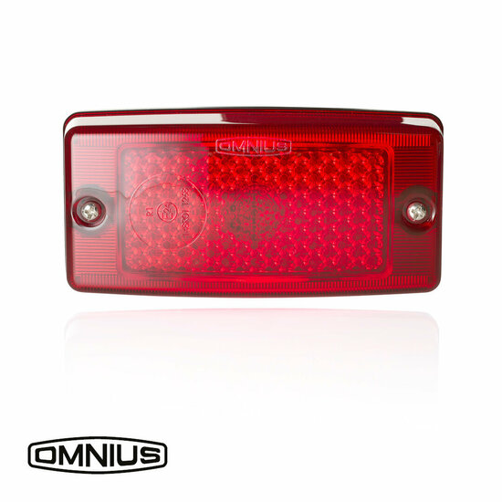 OMNIUS LED ZIJMARKERINGSLAMP - LED ROOD / LENS ROOD - REM-/ACHTERLICHT