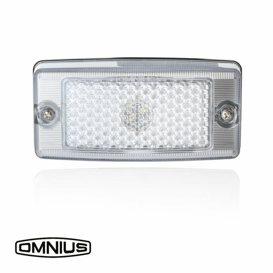 OMNIUS LED ZIJMARKERINGSLAMP - LED WARM WIT / LENS HELDER