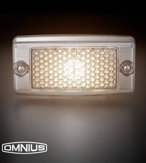 OMNIUS LED ZIJMARKERINGSLAMP - LED WARM WIT / LENS HELDER