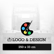 SPATLAP 250 X 33CM - EIGEN DESIGN MET LOGO - NIEUWE EDITOR