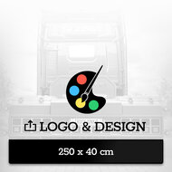 SPATLAP 250 X 40CM - EIGEN DESIGN MET LOGO - NIEUWE EDITOR 