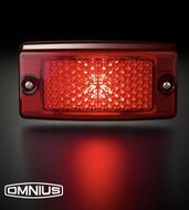 OMNIUS LED ZIJMARKERINGSLAMP - LED ROOD / LENS ROOD - REM-/ACHTERLICHT