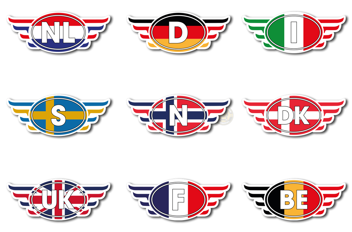 LANDEN VLAG - TJ STYLE - FULL PRINT STICKER