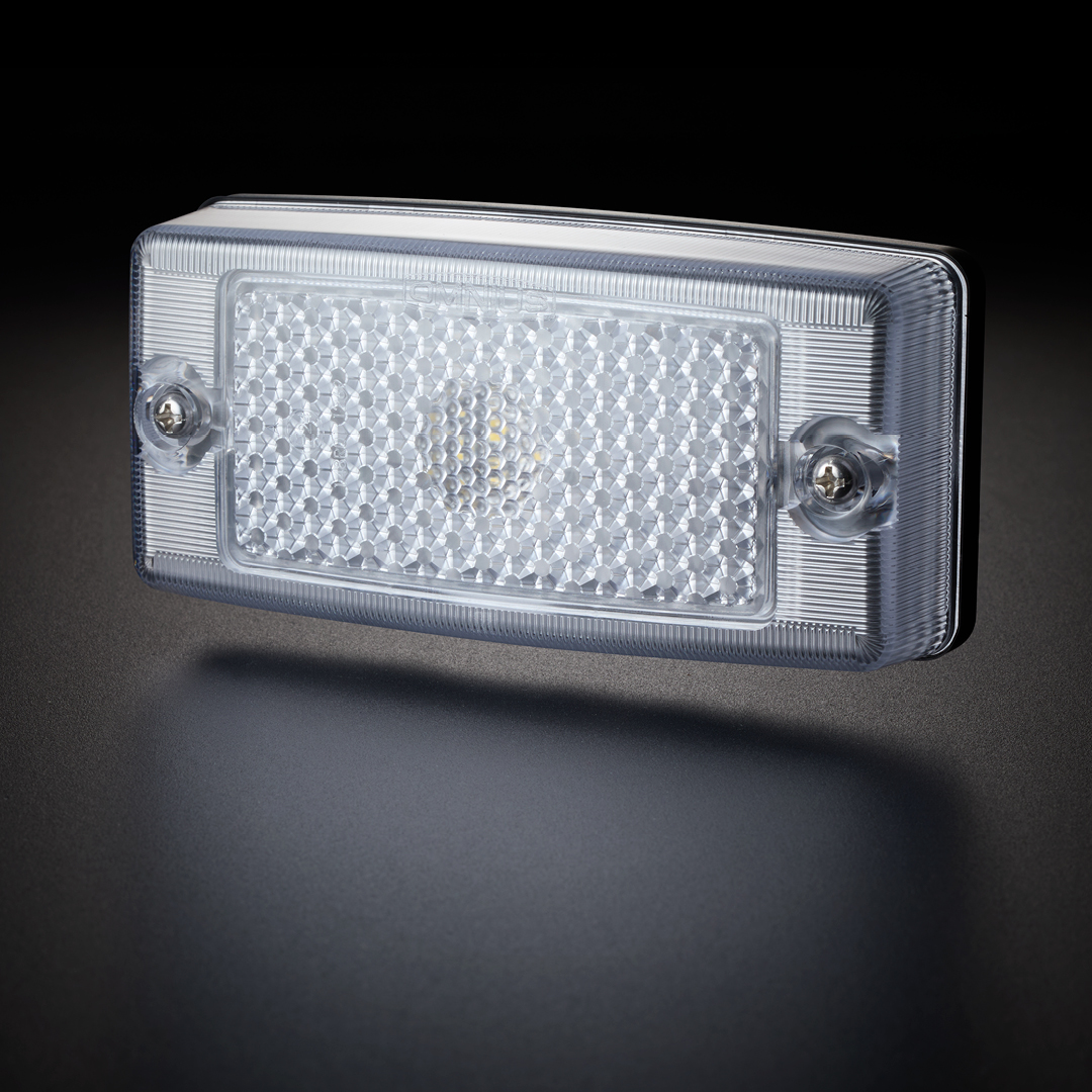 OMNIUS LED ZIJMARKERINGSLAMP - LED WIT / LENS HELDER
