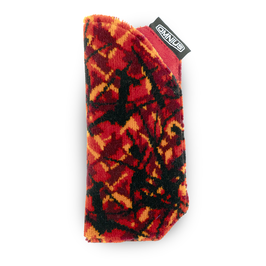OMNIUS BRILLENHOES - ROOD DEENSE PLUCHE