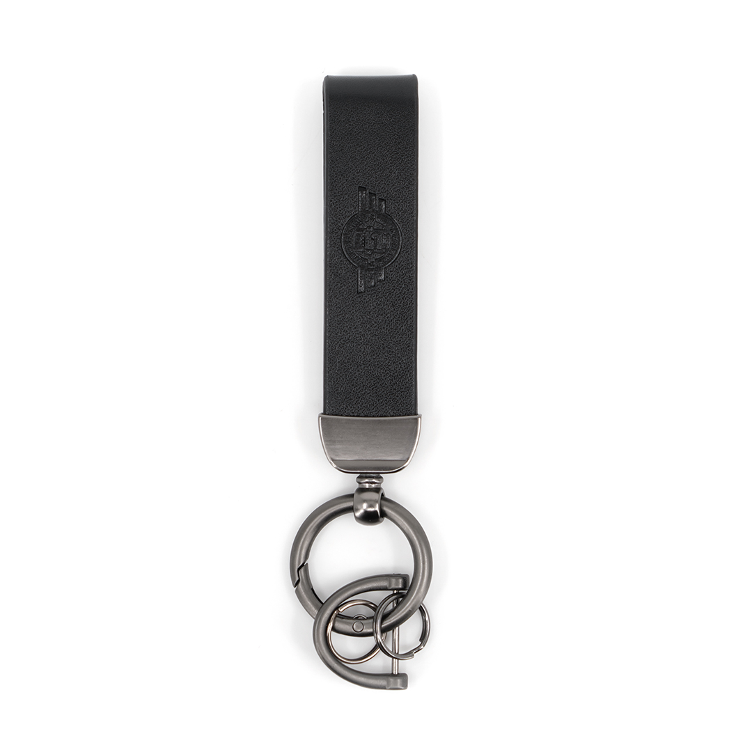 TRUCKJUNKIE KEYCHAIN WITH ENGRAVED LOGO - BLACK