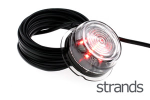 STRANDS - VIKING LED ZIJMARKERINGSLAMPEN - ROOD *HELDER GLAS*