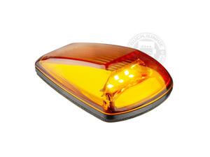 LED TOPLAMP / MARKERINGSLAMP - 9-32V - ORANJE GLAS