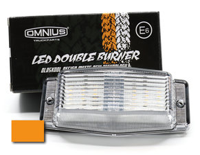 Omnius LED Dubbelbrander  Helder glas/ Oranje