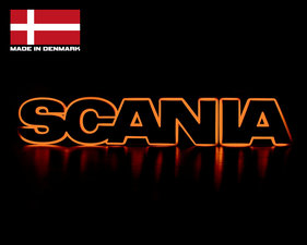 AMBER - LICHTPLAAT - VERLICHT SCANIA GRILL LOGO