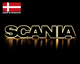 WARM WIT - LICHTPLAAT - VERLICHT SCANIA GRILL LOGO