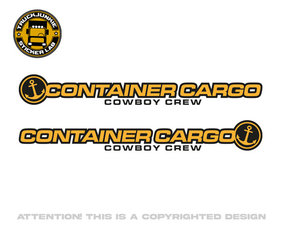 CONTAINER CARGO COWBOY - 2-KLEURIGE STICKER