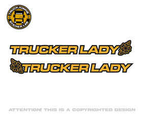 TRUCKER LADY- 2-KLEURIGE STICKER