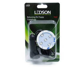 LEDSON - POPPY LED - ROOD - SIGARETTENPLUG -10-40V