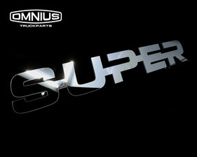 SUPER 2.0 EMBLEEM - RVS GEPOLIJST
