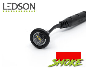 INBOUWLAMP ROND Ø 28MM - SMOKE GLAS / ROOD