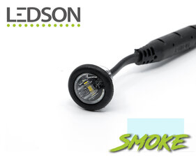 INBOUWLAMP ROND Ø 28MM - SMOKE GLAS / XENON WIT