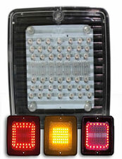 3-KAMER ACHTERLICHT LED - HELDER GLAS - IZELED