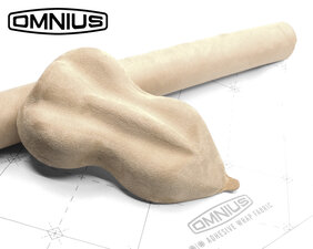 OMNIUS - ZELFKLEVENDE WIKKELSTOF - ALCANTARA - BEIGE