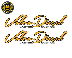 VOLVO-DIESEL - LASTBIL SVERIGE - 2-KLEURIGE STICKER