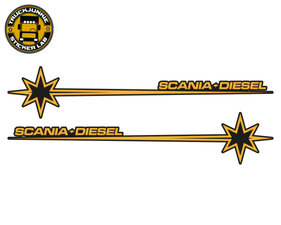 SCANIA DIESEL - STAR - 2-KLEURIGE STICKER