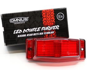 Omnius LED Dubbelbrander  Rood