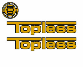 TOPLESS - 2-KLEURIGE STICKER