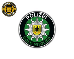 POLIZEI GOLD MITGLIED - FULL PRINT STICKER