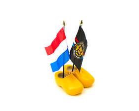 DUBBEL - LANDEN VLAG - KLOMP 14CM