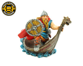 VIKING MET SCHILD OP SCHIP - DENEMARKEN - 10CM