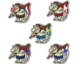 TROLL WITH FLAG - FULL PRINT STICKER
