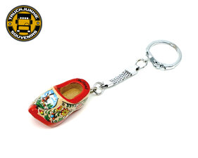 SLEUTELHANGER  - KLOMP - WIT/ROOD